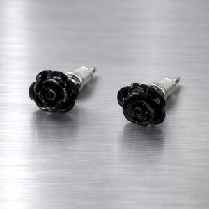 Black Rose Stud Earrings.